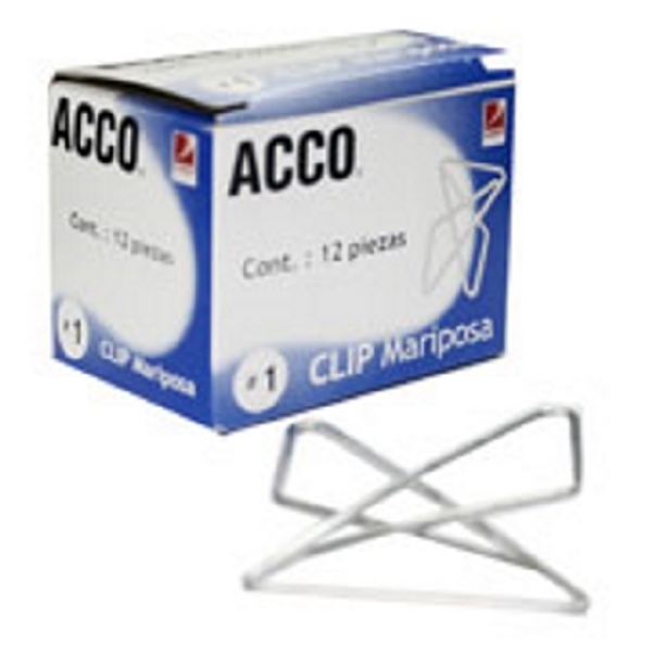 Clips acco p1710 mariposa no.1 c/12